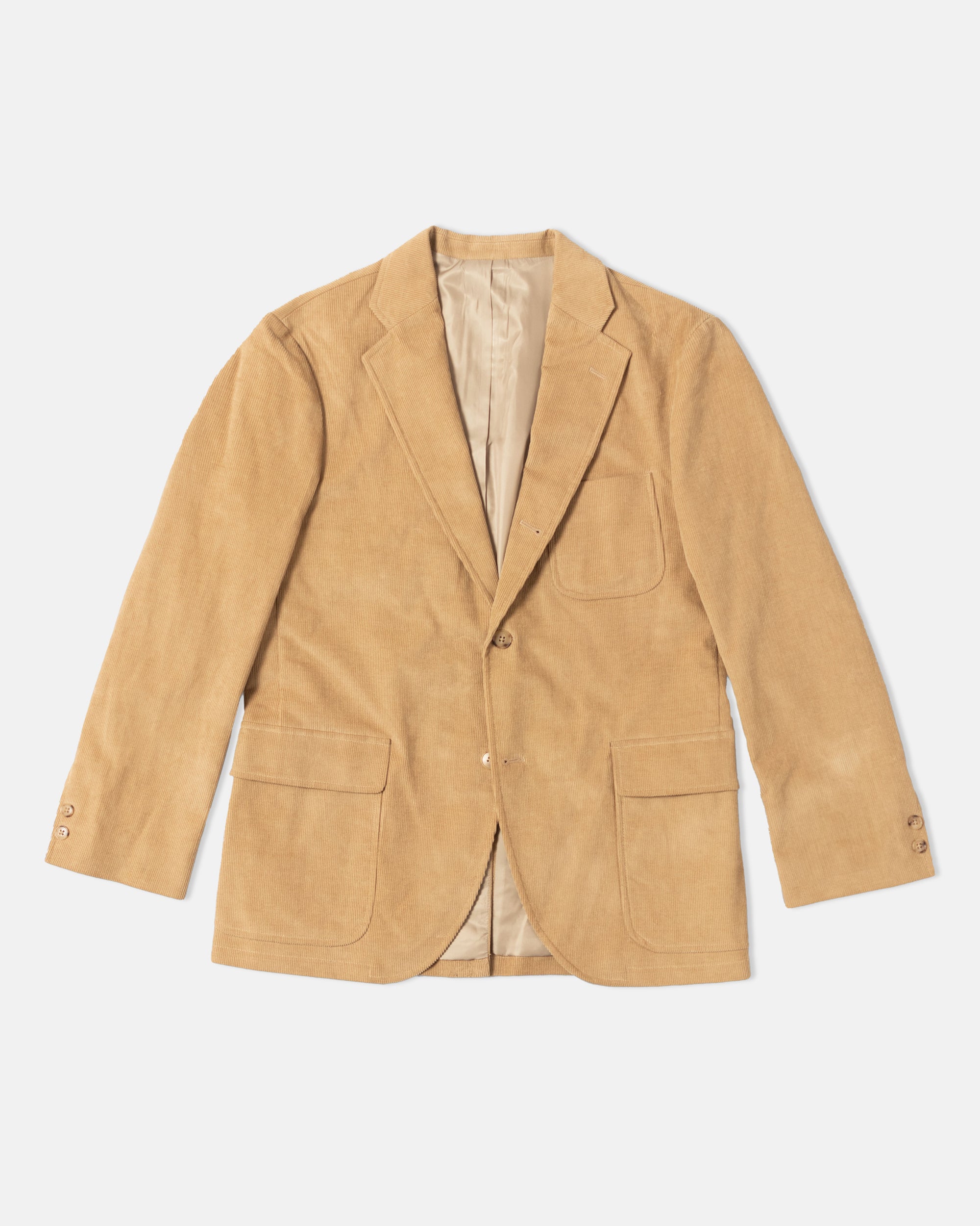 Tan Wide Wale Corduroy Sport Coat - Trim Fit