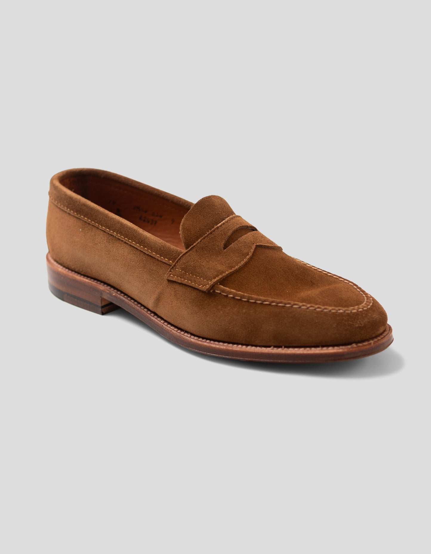 ALDEN SNUFF SUEDE UNLINED PENNY LOAFER - TAN