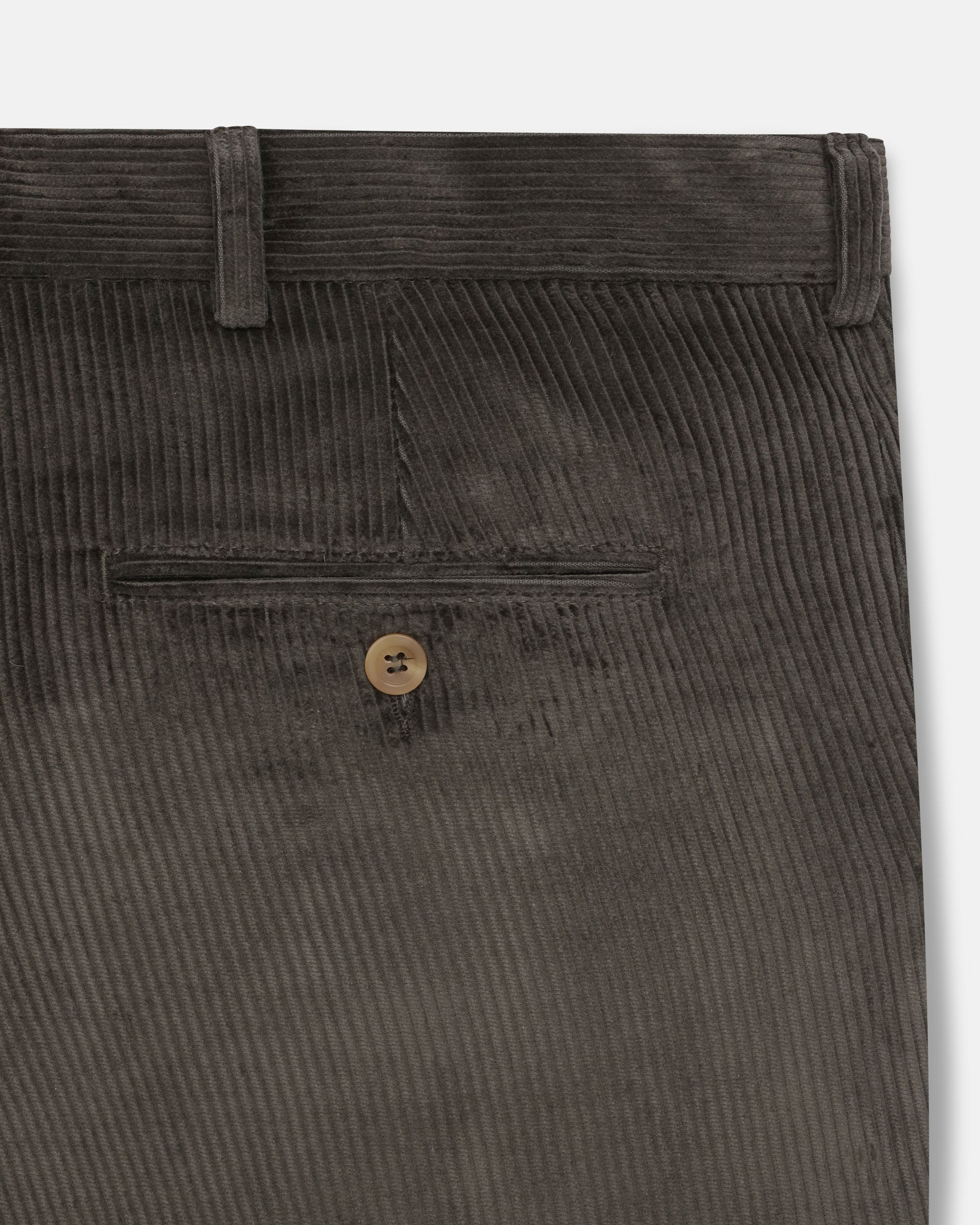 Made-in-USA Olive Wide Wale British Corduroy Pant