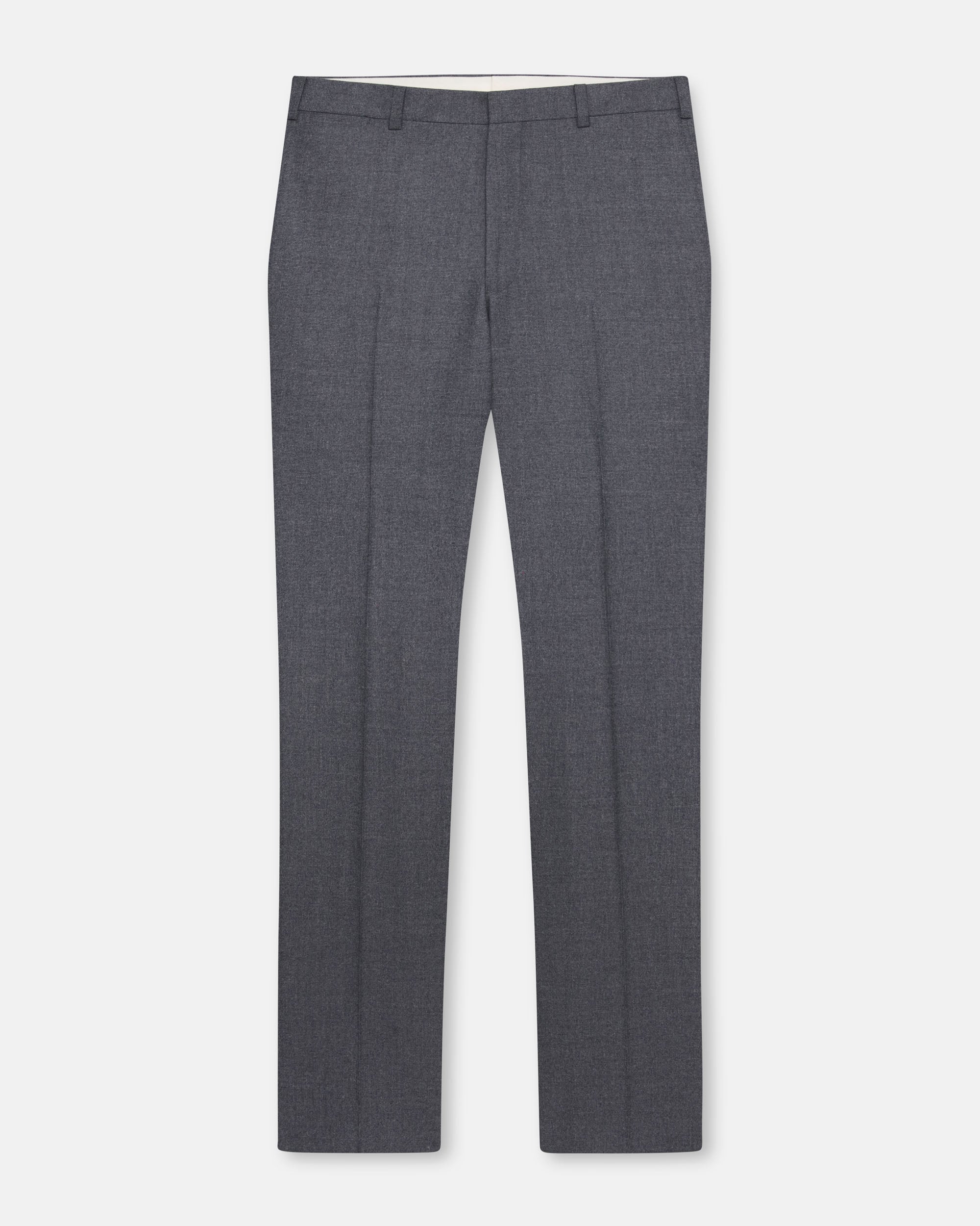 Made-in-Canada Gray Ticweave Wool Trouser