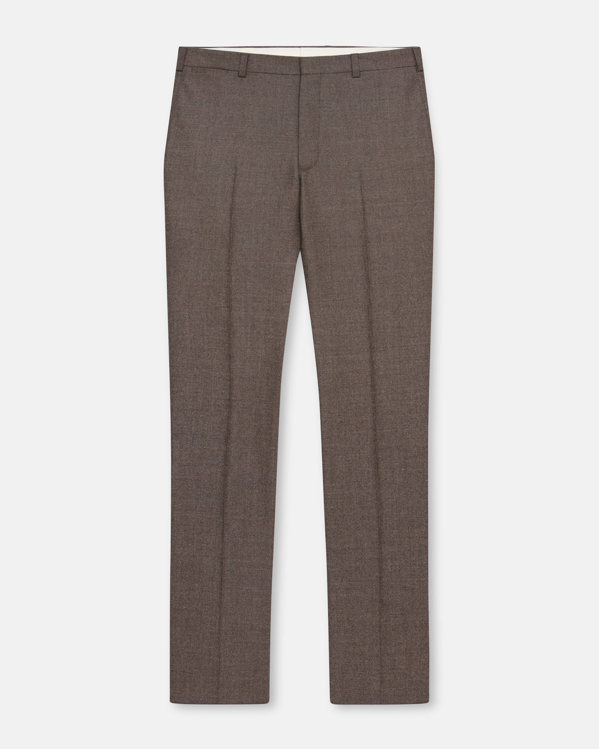 Made-in-Canada Tan Ticweave Wool Trouser