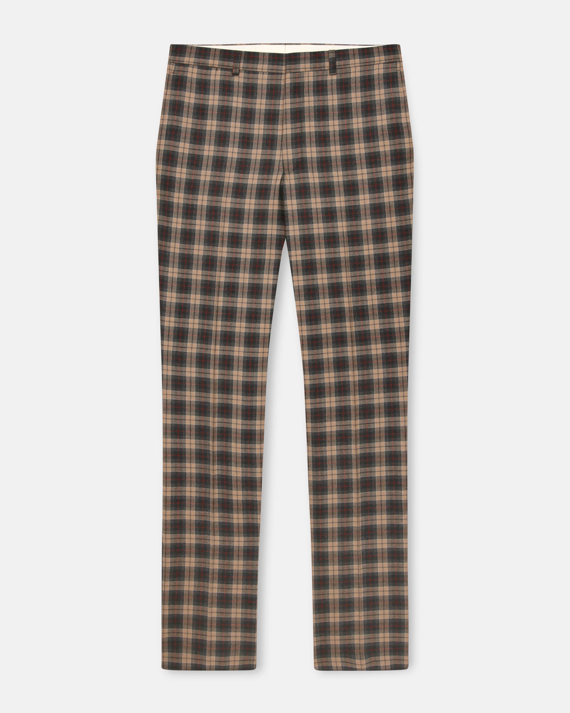 Made-in-Canada Tan Tartan Wool Trouser