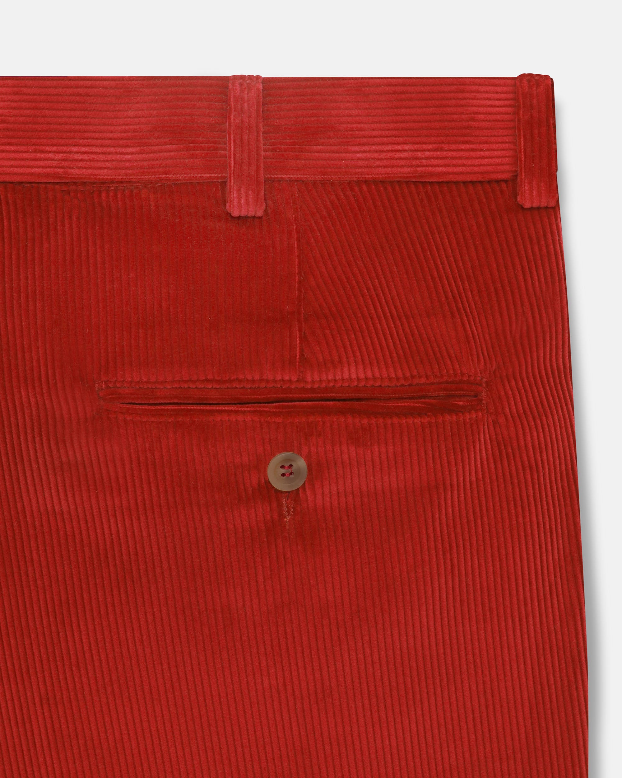 Made-in-USA Red Wide Wale British Corduroy Pant