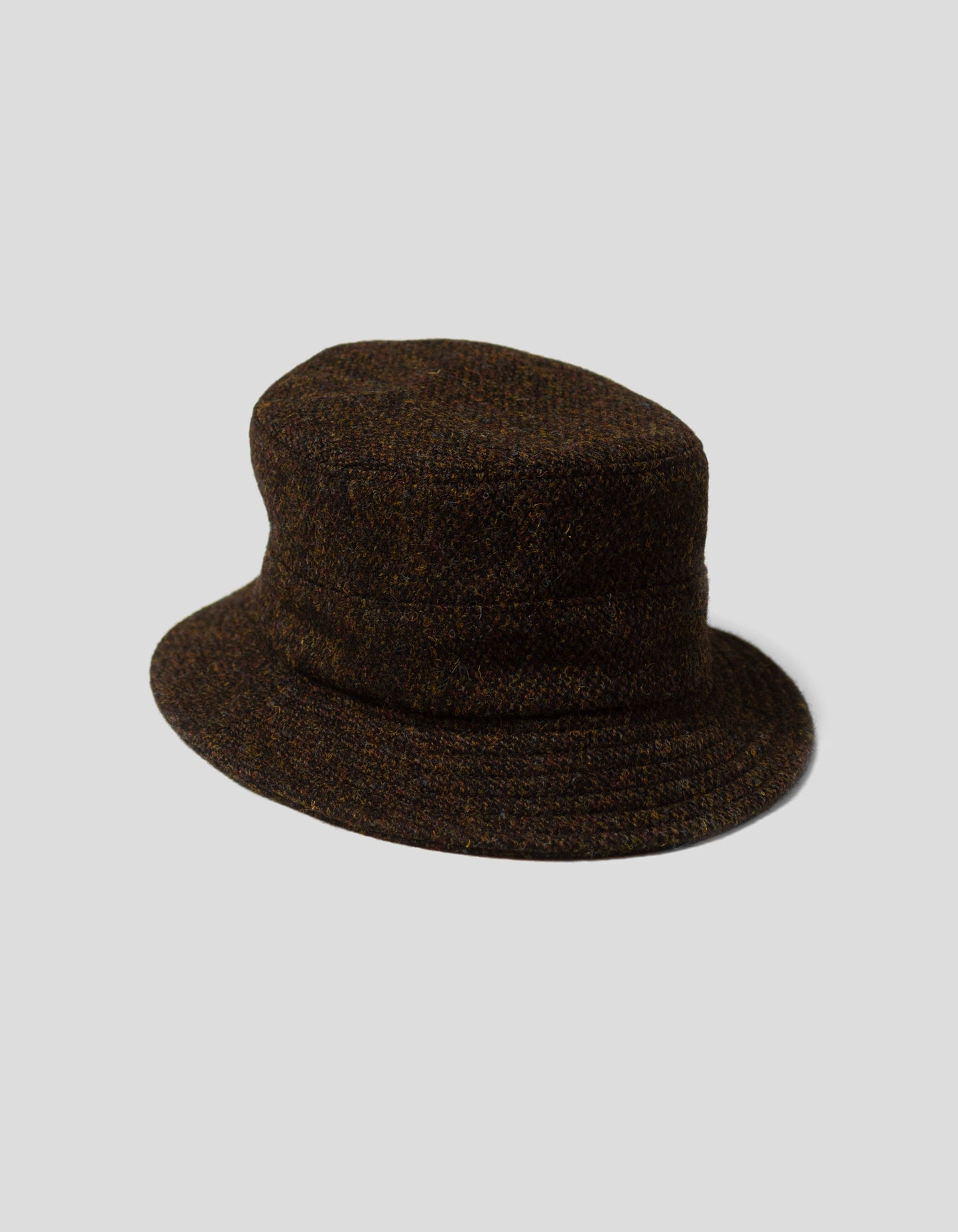 HARRIS TWEED BUCKET HAT - BROWN MARL