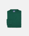 Made-in-Scotland Green Cable Knit Cashmere Sweater