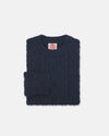 Made-in-Norway Navy Aran Knit Sweater - Classic Fit