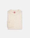 Made-in-Norway Cream Aran Knit Sweater - Classic Fit