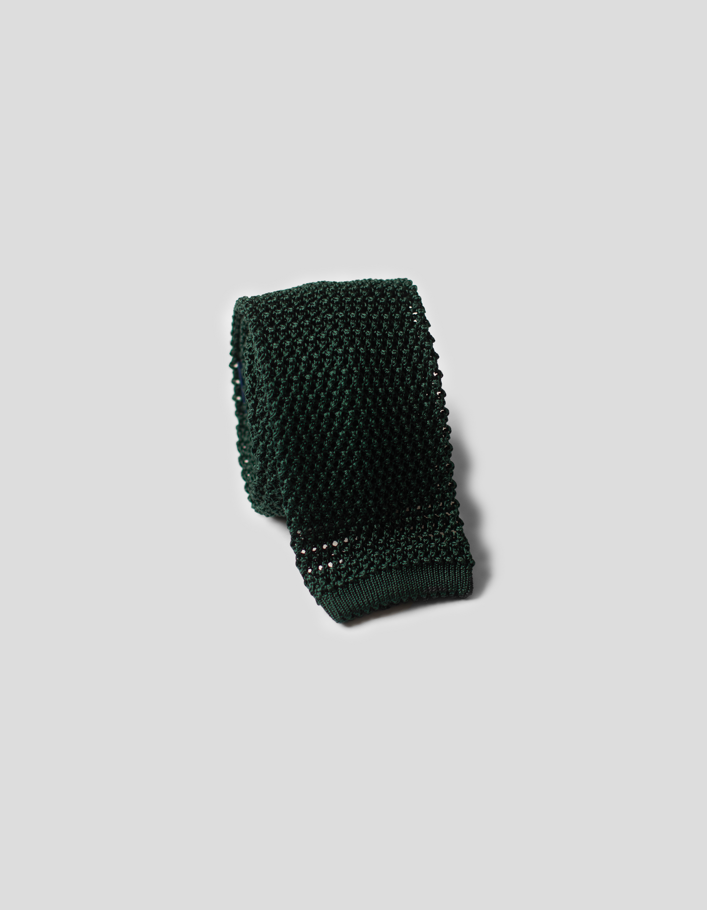 SOLID KNIT TIE - GREEN