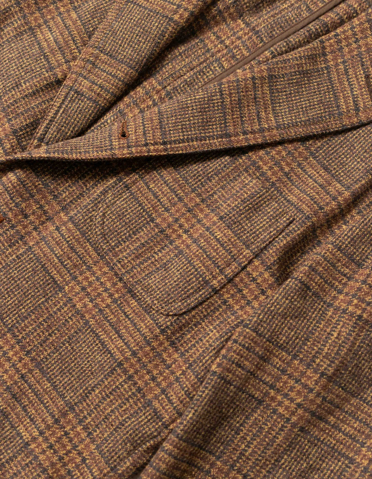 BROWN/OLIVE CHECK WITH PANE SUMMER TWEED SPORT COAT