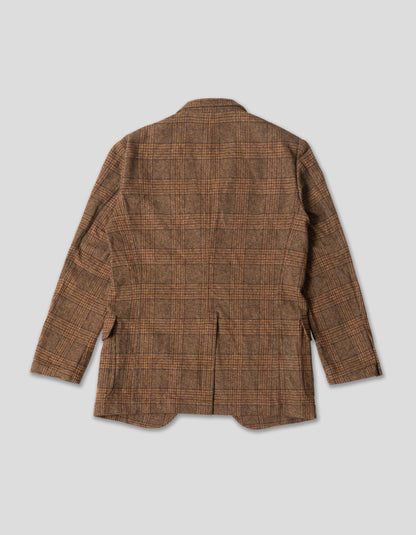 BROWN/OLIVE CHECK WITH PANE SUMMER TWEED SPORT COAT