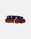 Made-in-USA Skull and Bones Motif Belt