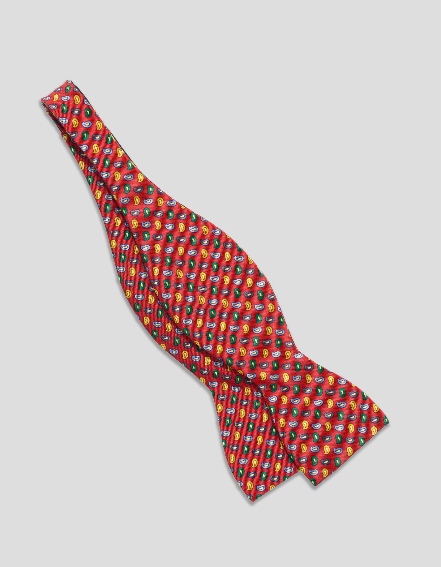 IRISH POPLIN MULTI PINE BOW TIE - BURGUNDY