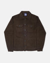 Brown Boiled Wool Knitted Shirt Jacket