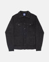Charcoal Boiled Wool Knitted Shirt Jacket
