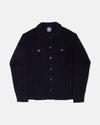 Navy Boiled Wool Knitted Shirt Jacket