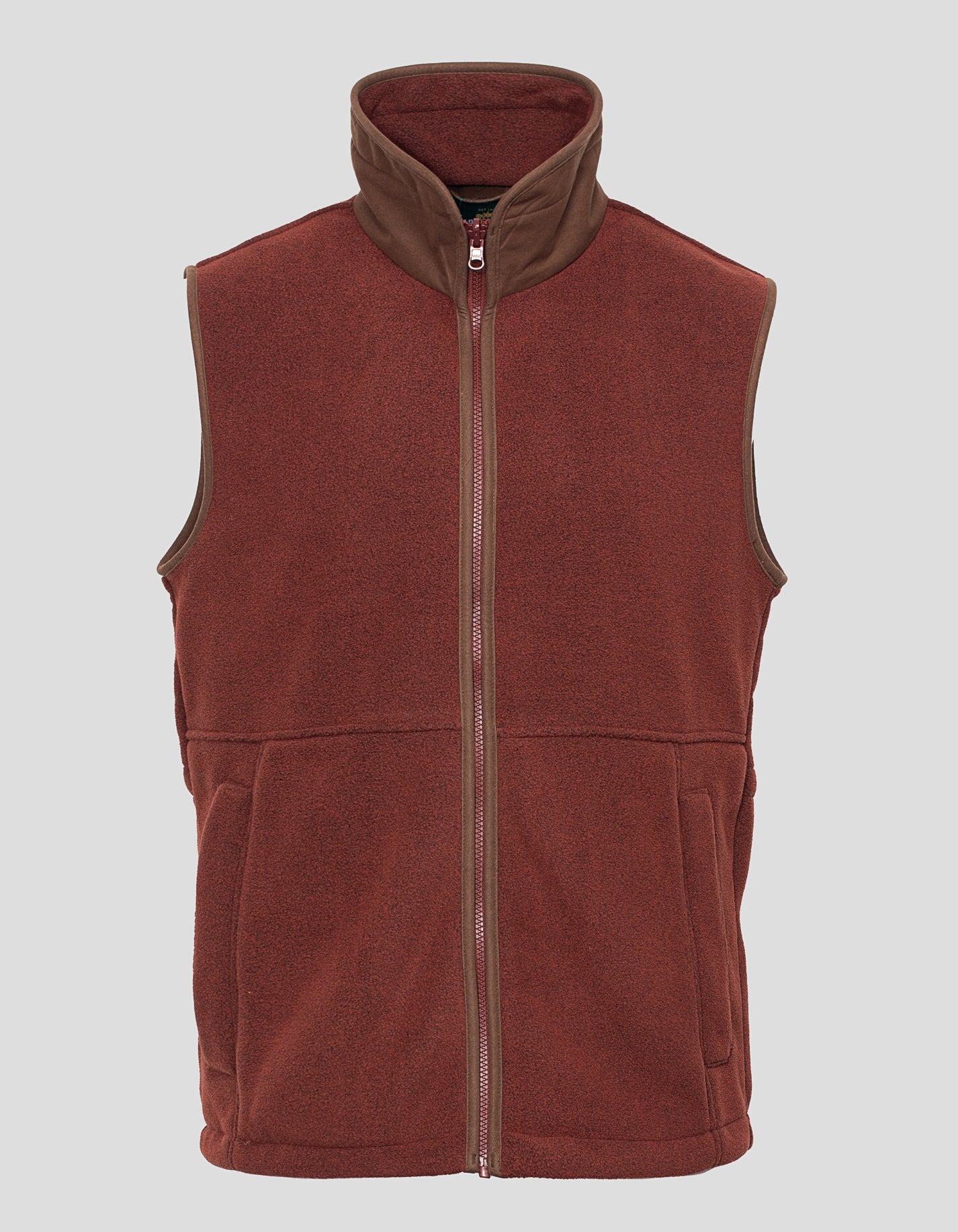 FLEECE VEST - RUST