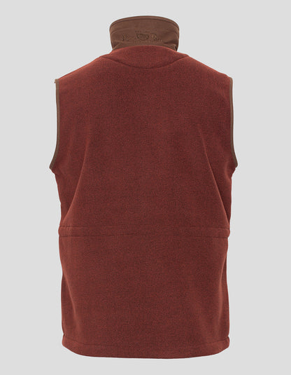 FLEECE VEST - RUST