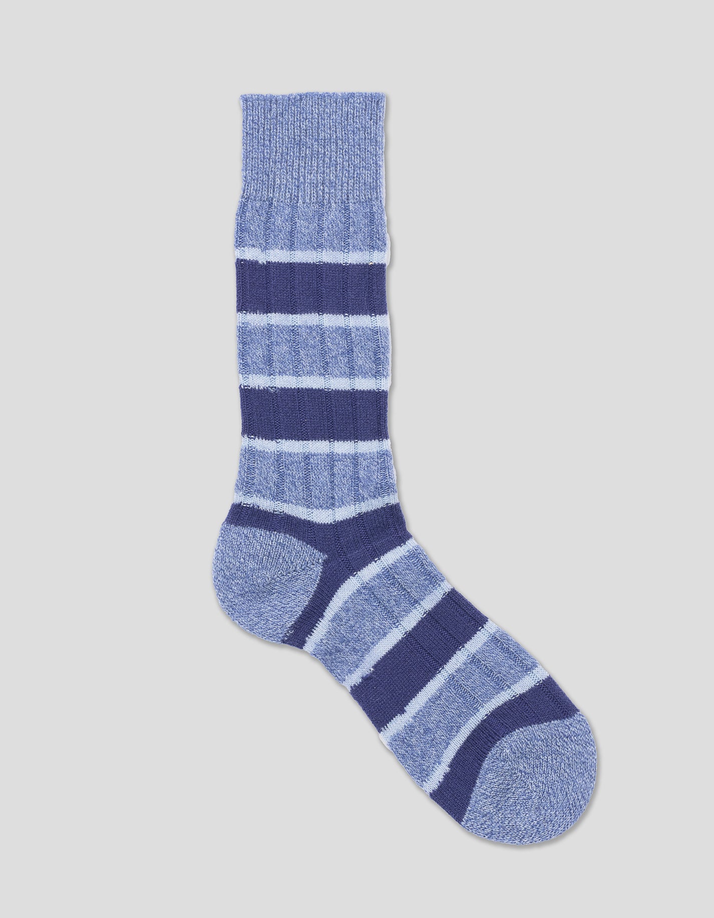 STRIPED CASHMERE SOCKS - BLUE