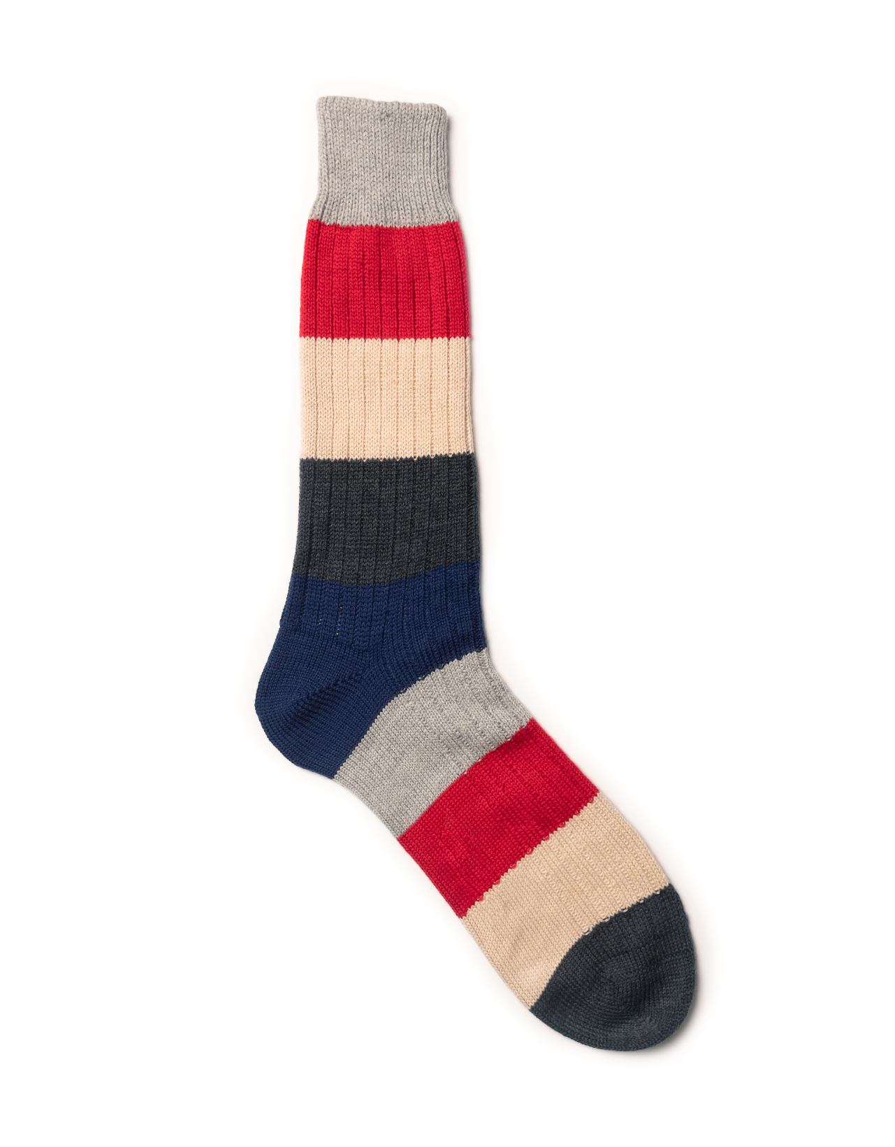 MULTI COLOR STRIPE - SILVER/RED/NATURAL/CHARCOAL/BLUE