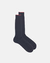 Made-in-Italy Black Mid-Calf Merino Wool Socks