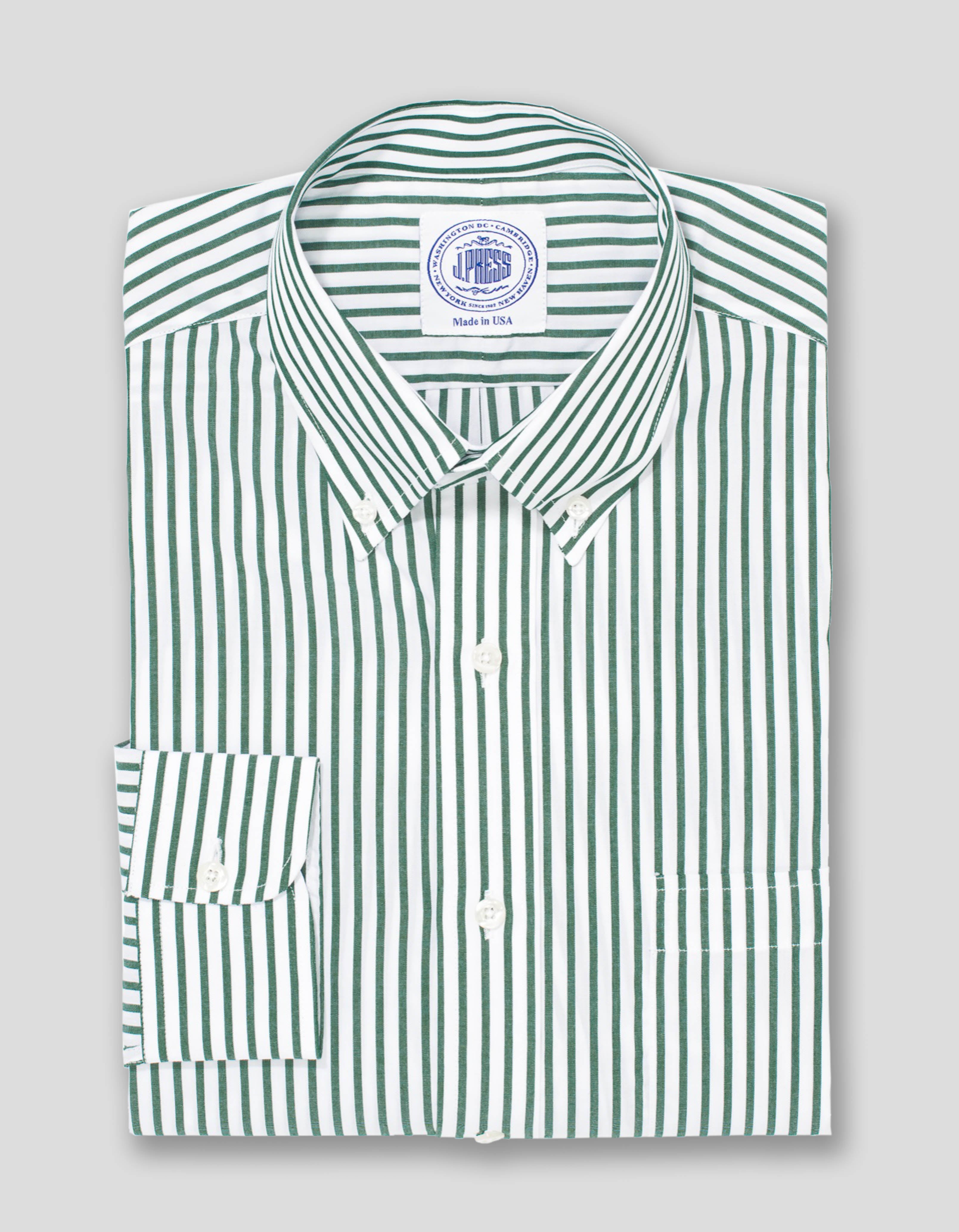 Striped orders white dress shirt