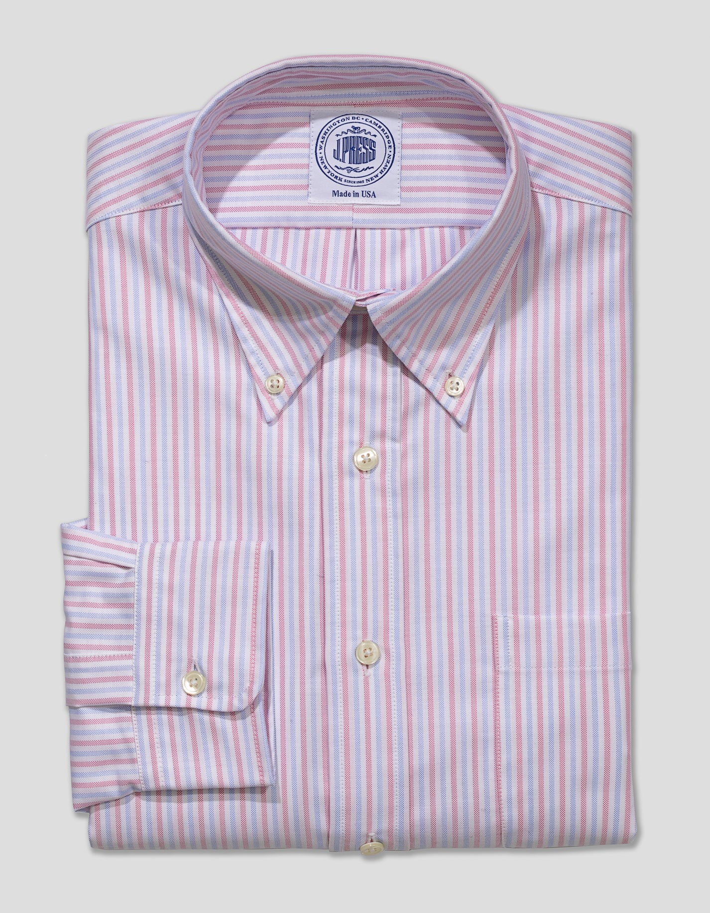 PINK/LIGHT BLUE OXFORD DRESS SHIRT