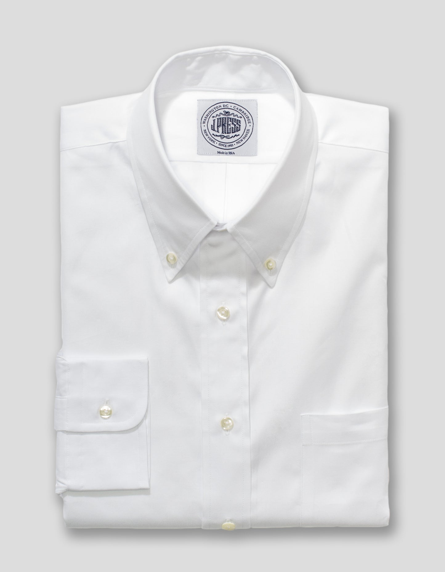 WHITE PINPOINT DRESS SHIRT