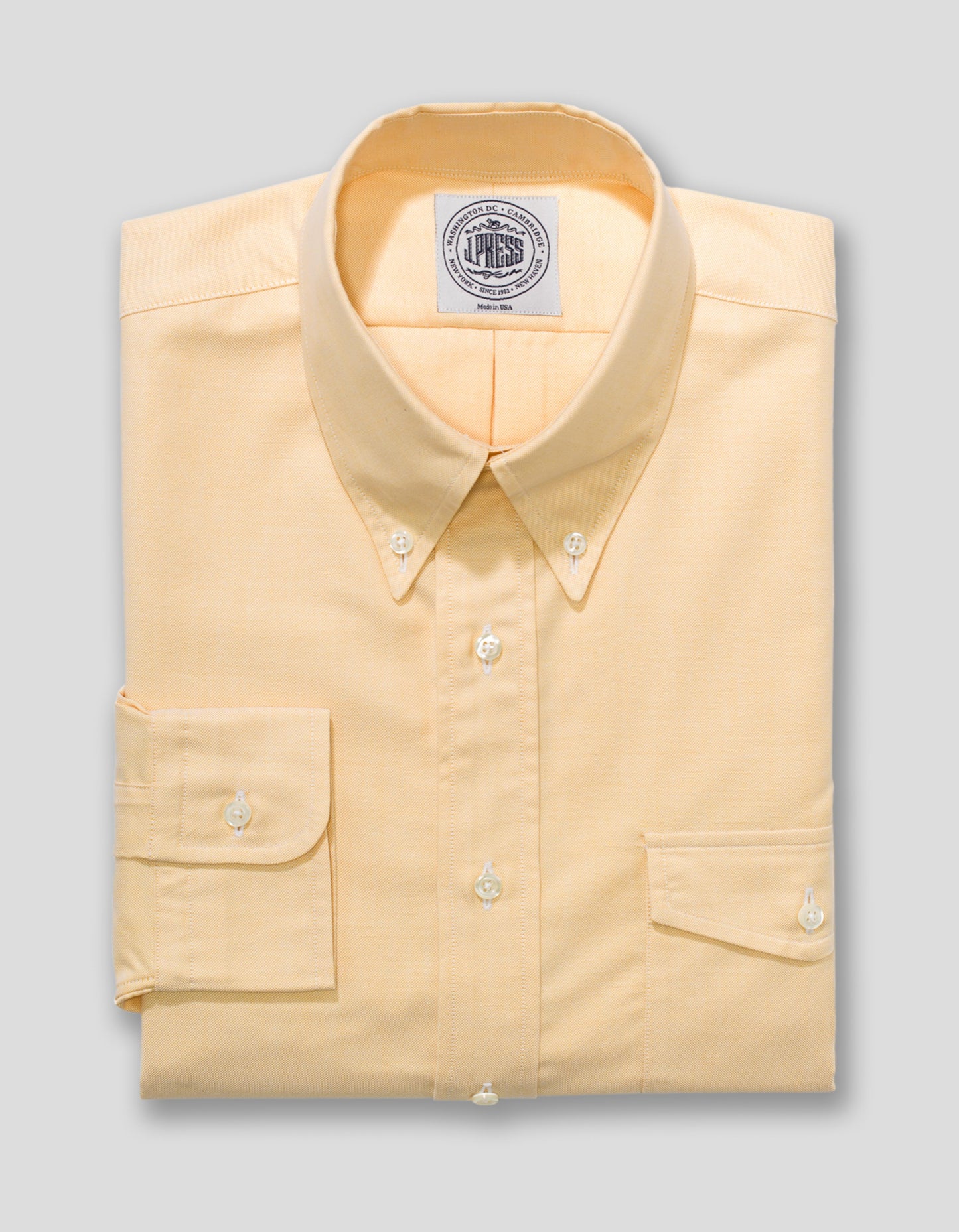 YELLOW OXFORD WITH FLAP POCKET DRESS SHIRT