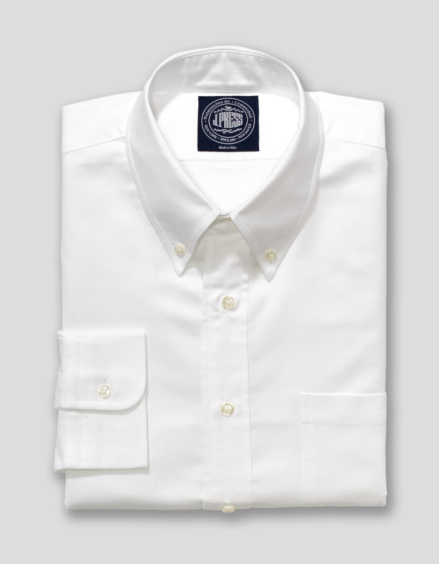 WHITE OXFORD DRESS SHIRT - TRIM FIT