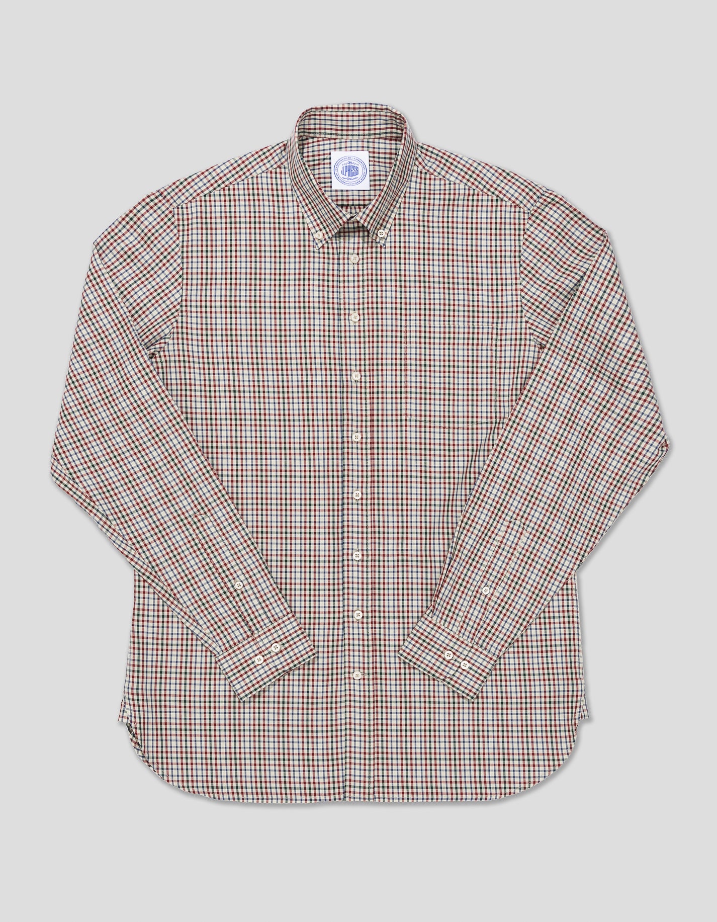 RED/NAVY/GREEN CHECK SPORT SHIRT