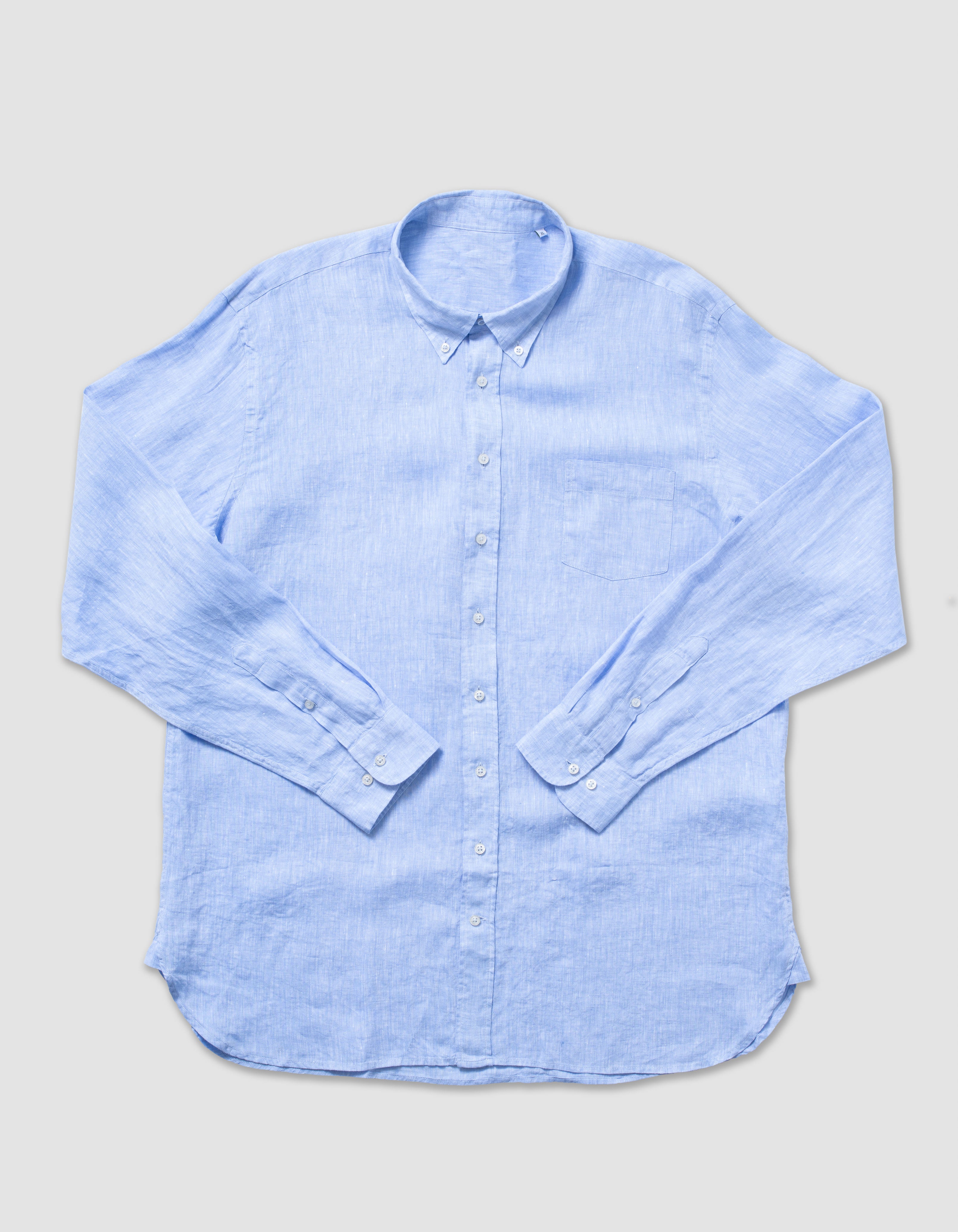 LINEN LONG SLEEVE SHIRT - LIGHT BLUE – J. PRESS