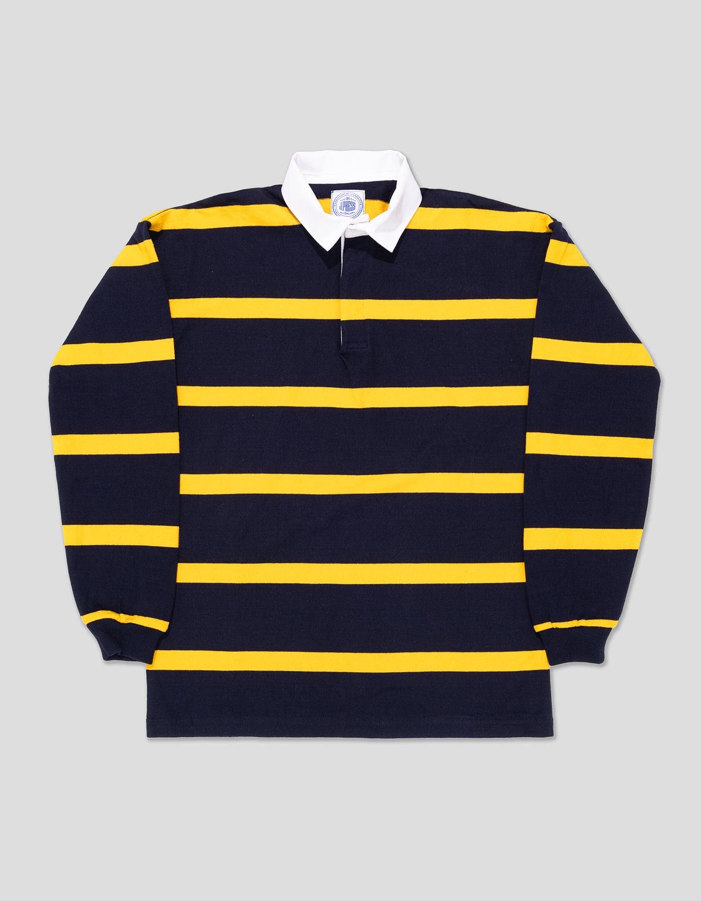 STRIPE RUGBY SHIRT - NAVY/GOLD