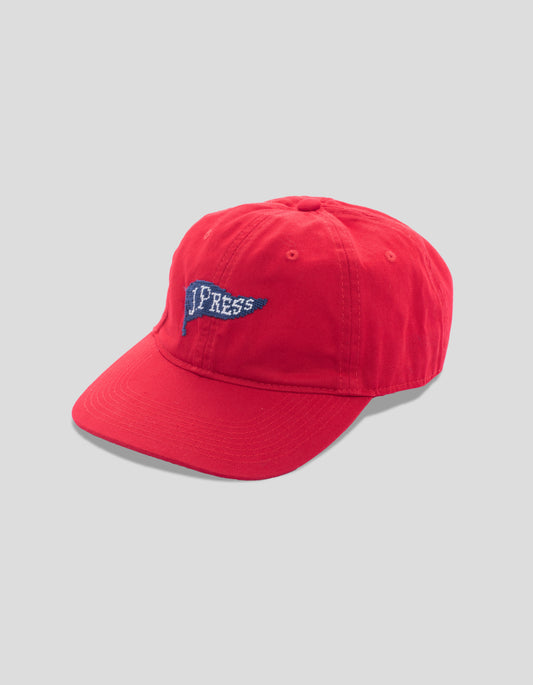 J.PRESS PENNANT NEEDLEPOINT HAT - RED