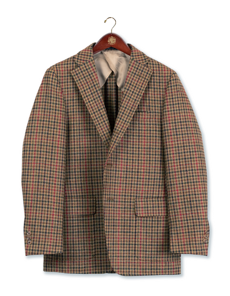 Brown/Olive Check w/Red Pane Sport Coat in Lovat Mill Tweed | J