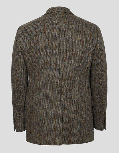 HARRIS TWEED OLIVE HERRINGBONE SPORT COAT - MTO