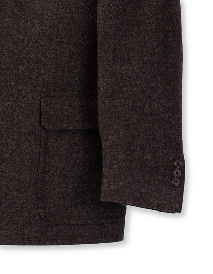 SHAGGY DOG SPORT COAT IN BROWN SOLID - MTO