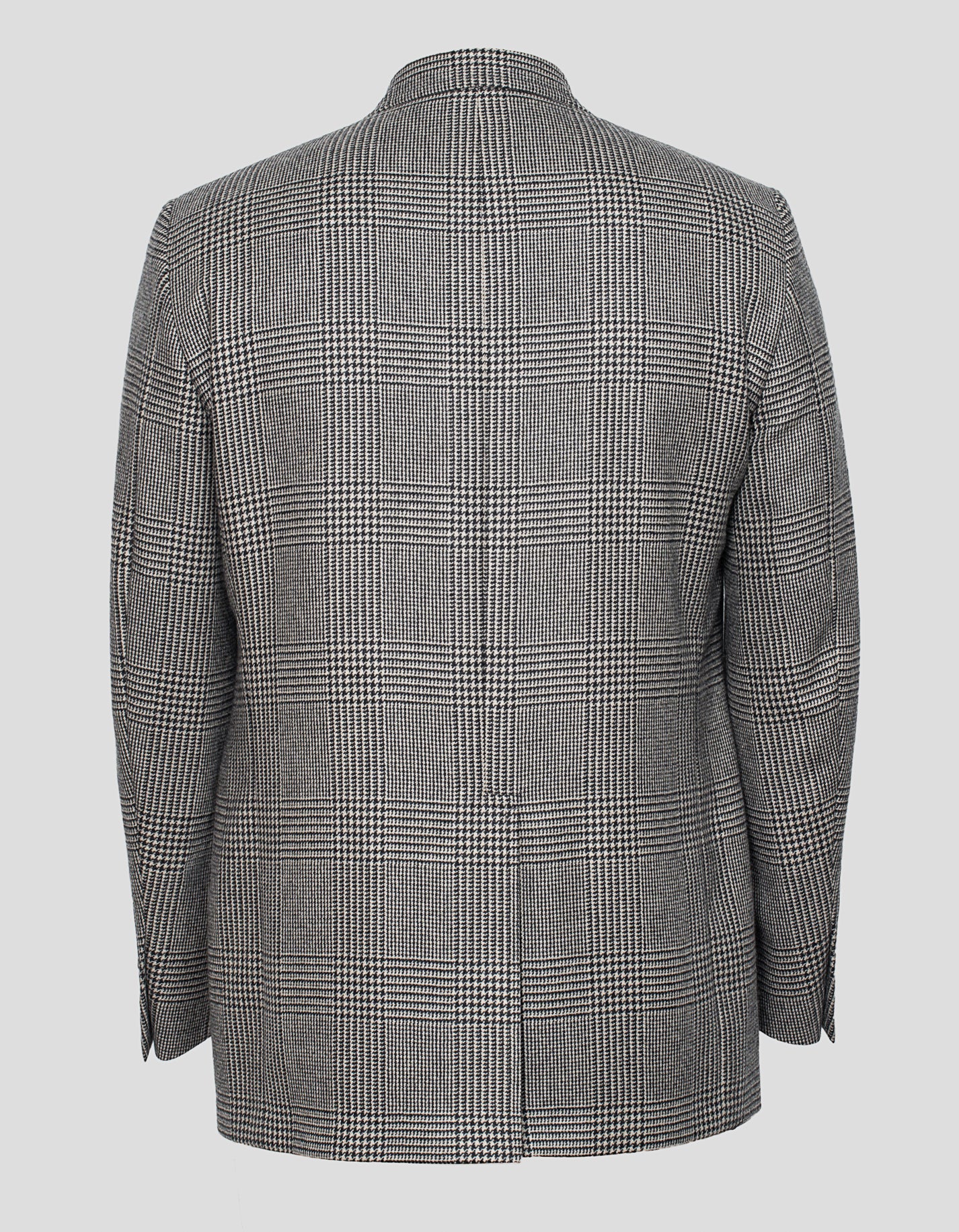 BLACK AND WHITE PLAID CASHMERE SPORT COAT - MTO