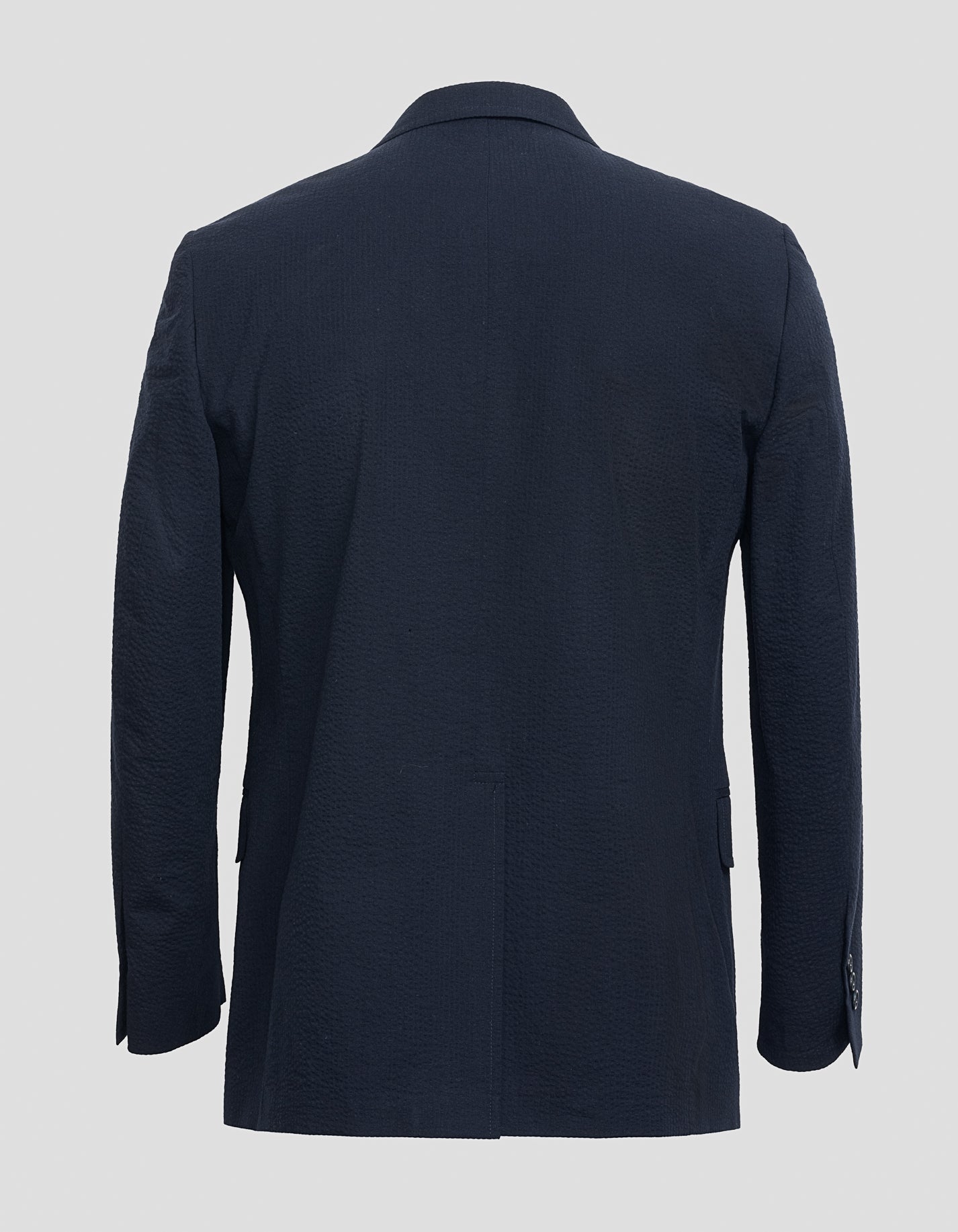 NAVY COTTON SEERSUCKER SPORT COAT -  MTO