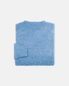 Made-in-Scotland Robin's Egg Blue Shaggy Dog Sweater  - Trim Fit