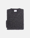 Made-in-Scotland Charcoal Mix Shaggy Dog Sweater  - Trim Fit