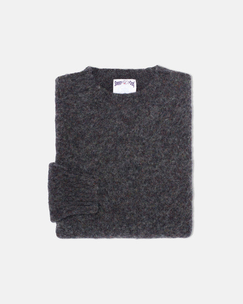 Shaggy Dog Sweater Charcoal Mix - Trim Fit | J.PRESS - Pennant Label