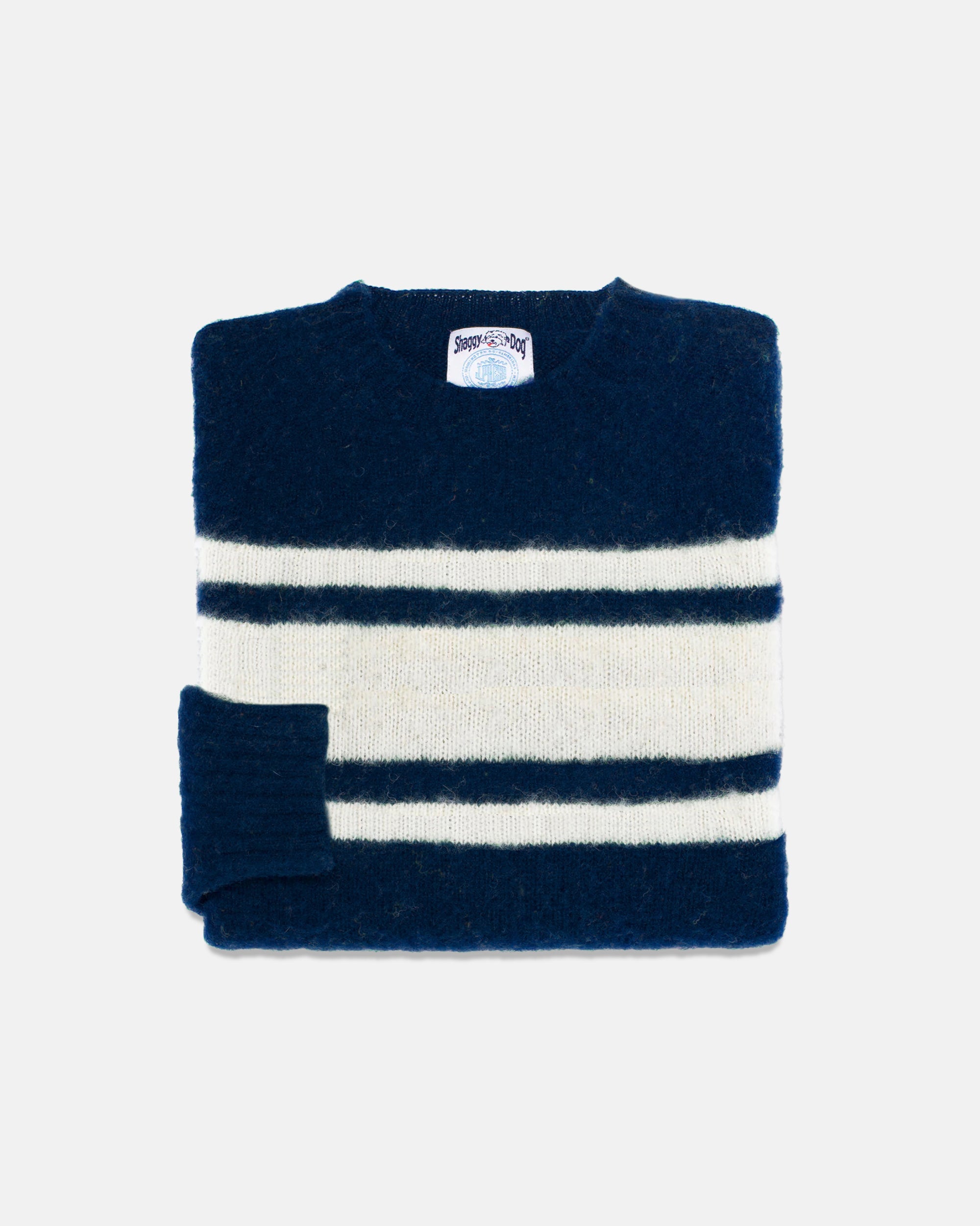 Shaggy Dog Sweater Blue Chest Stripe - Trim Fit | J.PRESS