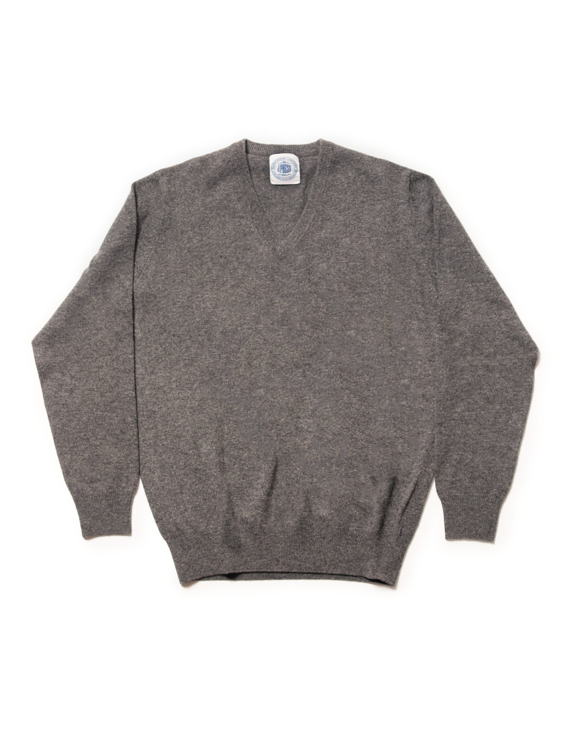 Men's Lambswool V Neck Sweater - Grey | Men's Sweaters - J. Press