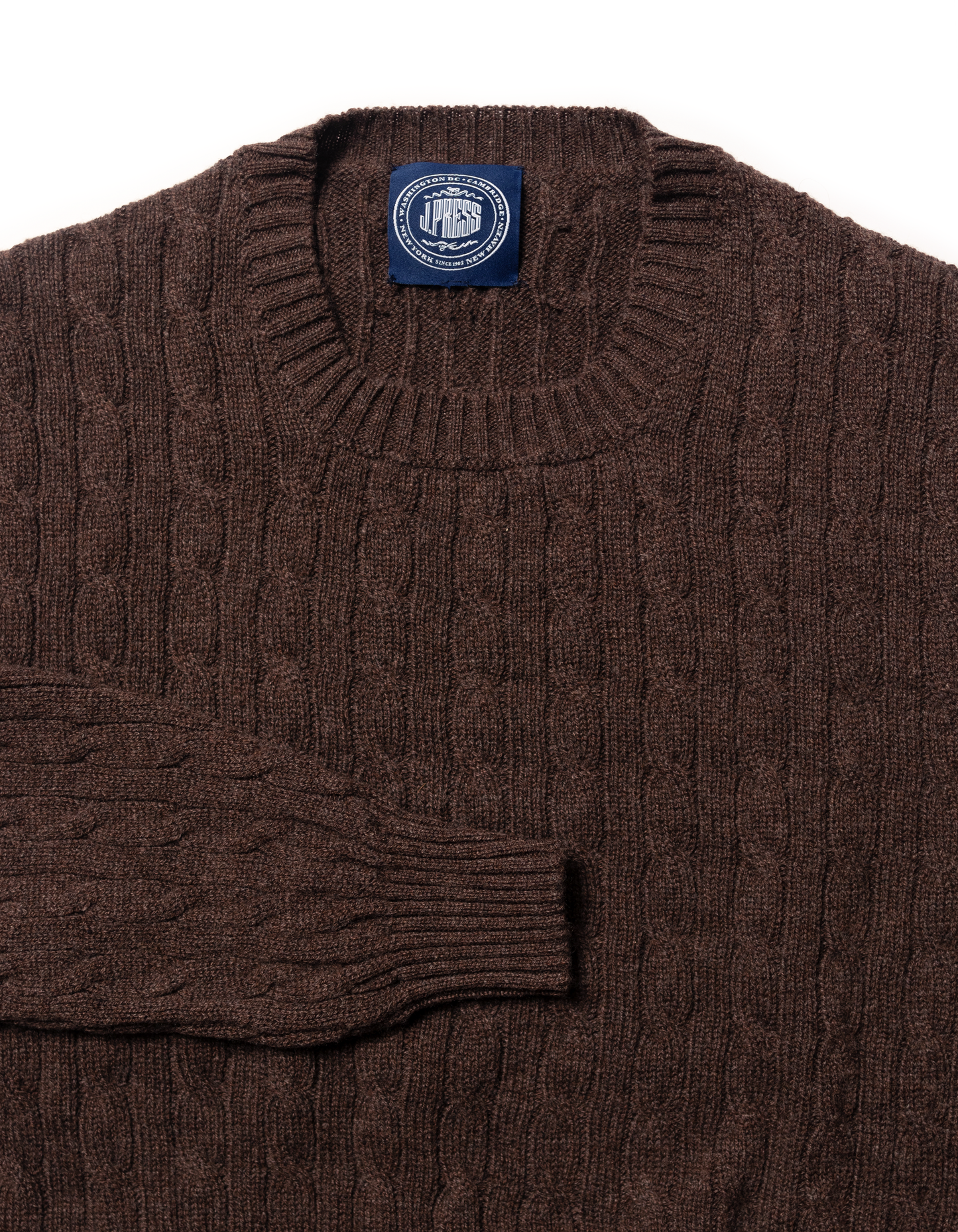 DARK BROWN CASHMERE CABLE