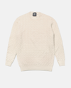 Made-in-Scotland Ivory Cable Knit Cashmere Sweater