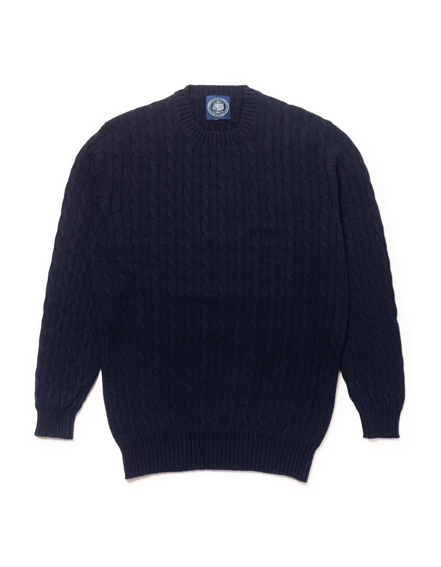 NAVY CASHMERE CABLE