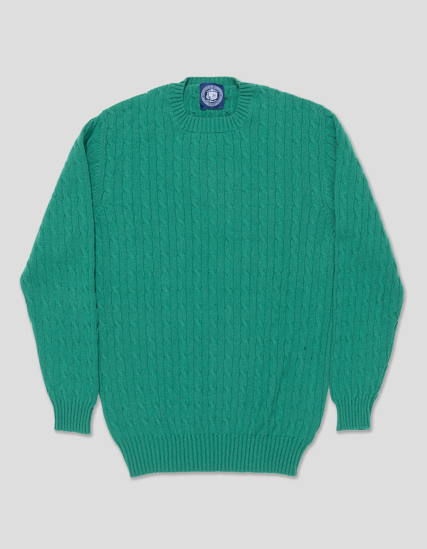 LIGHT GREEN CASHMERE CABLE