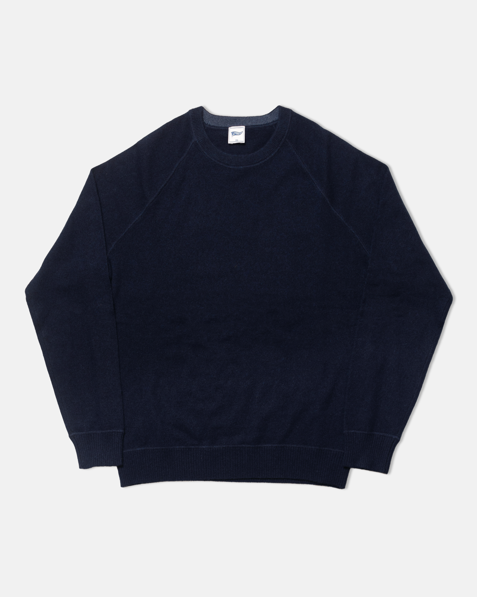 Dark Blue Cashmere Crewneck Sweater - Trim Fit