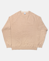 Tan Cashmere Crewneck Sweater - Trim Fit