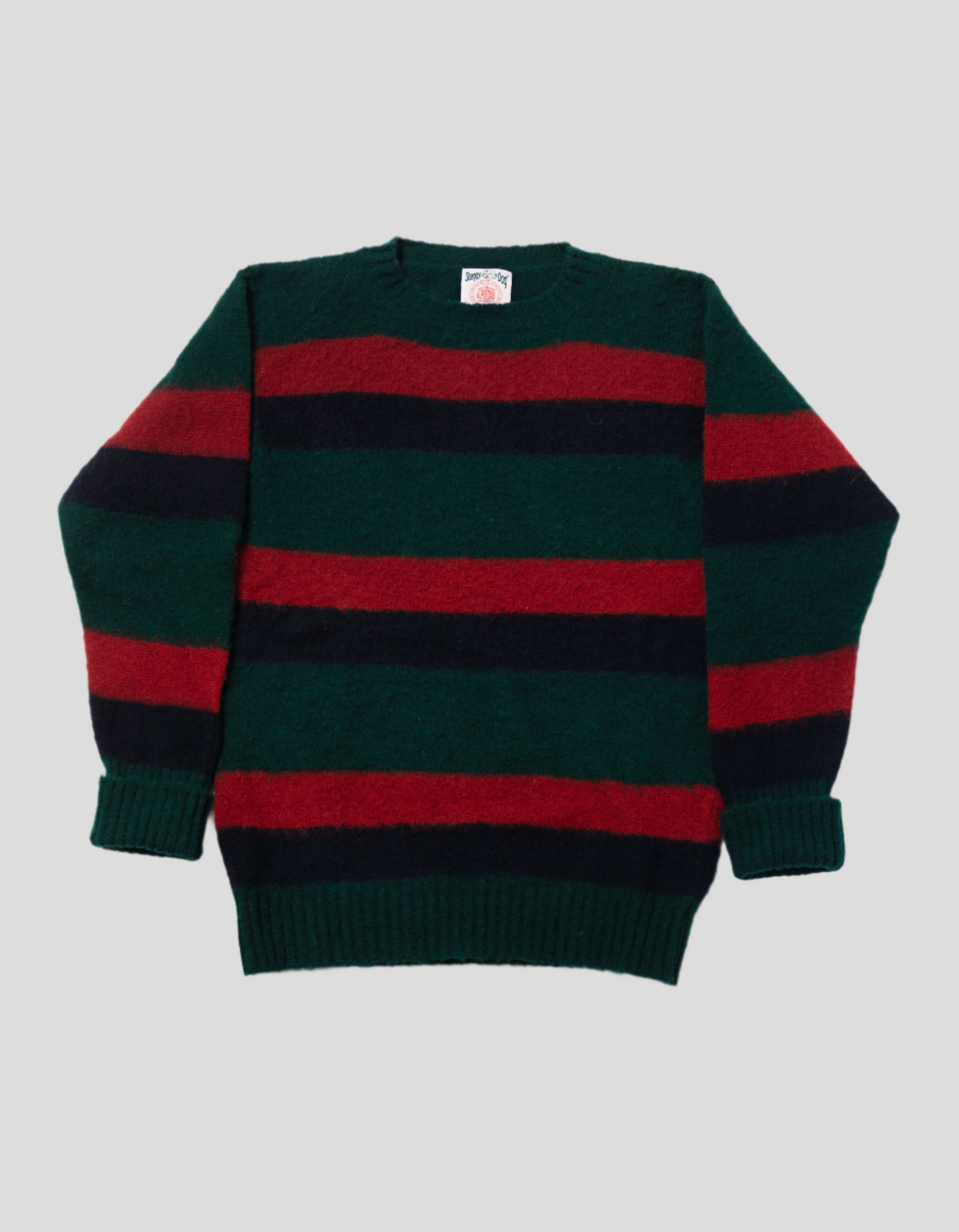 Red and olive deals green striped sweater